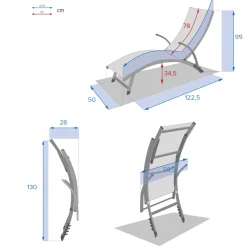 Tumbona SAMBA azul canard y graphite