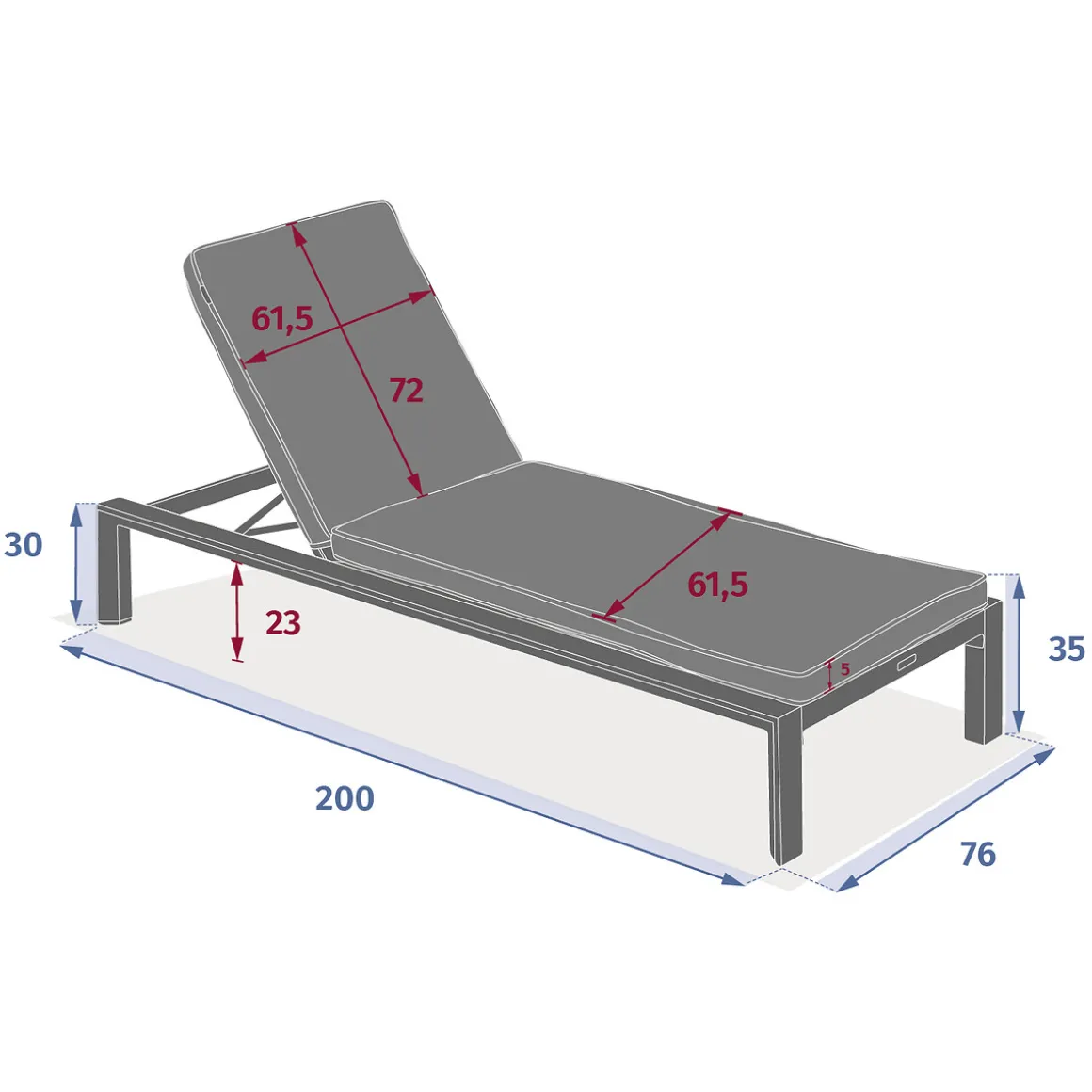 Tumbona ÉVASION argile