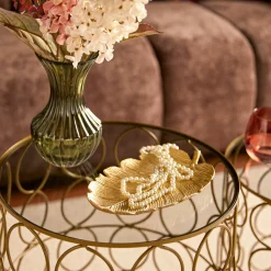 Vacíabolsillos en forma de hoja BELLI dorado 25cm