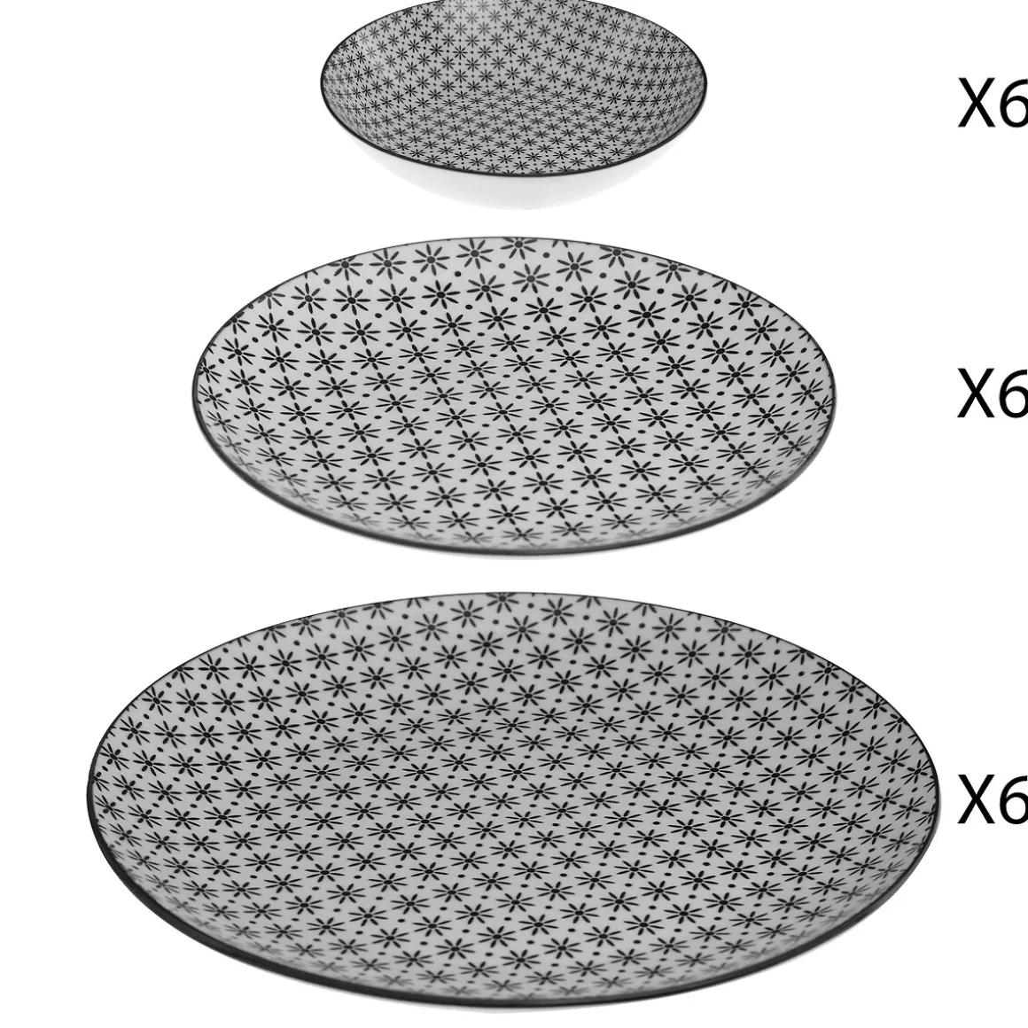 Vajilla 18 Pzas Diseño Bohemia Fleur