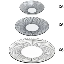 Vajilla 18 Pzas Diseño Lunis