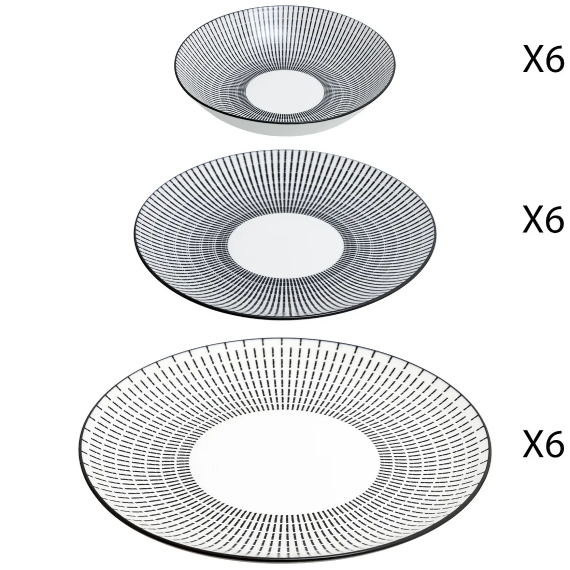 Vajilla 18 Pzas Diseño Lunis