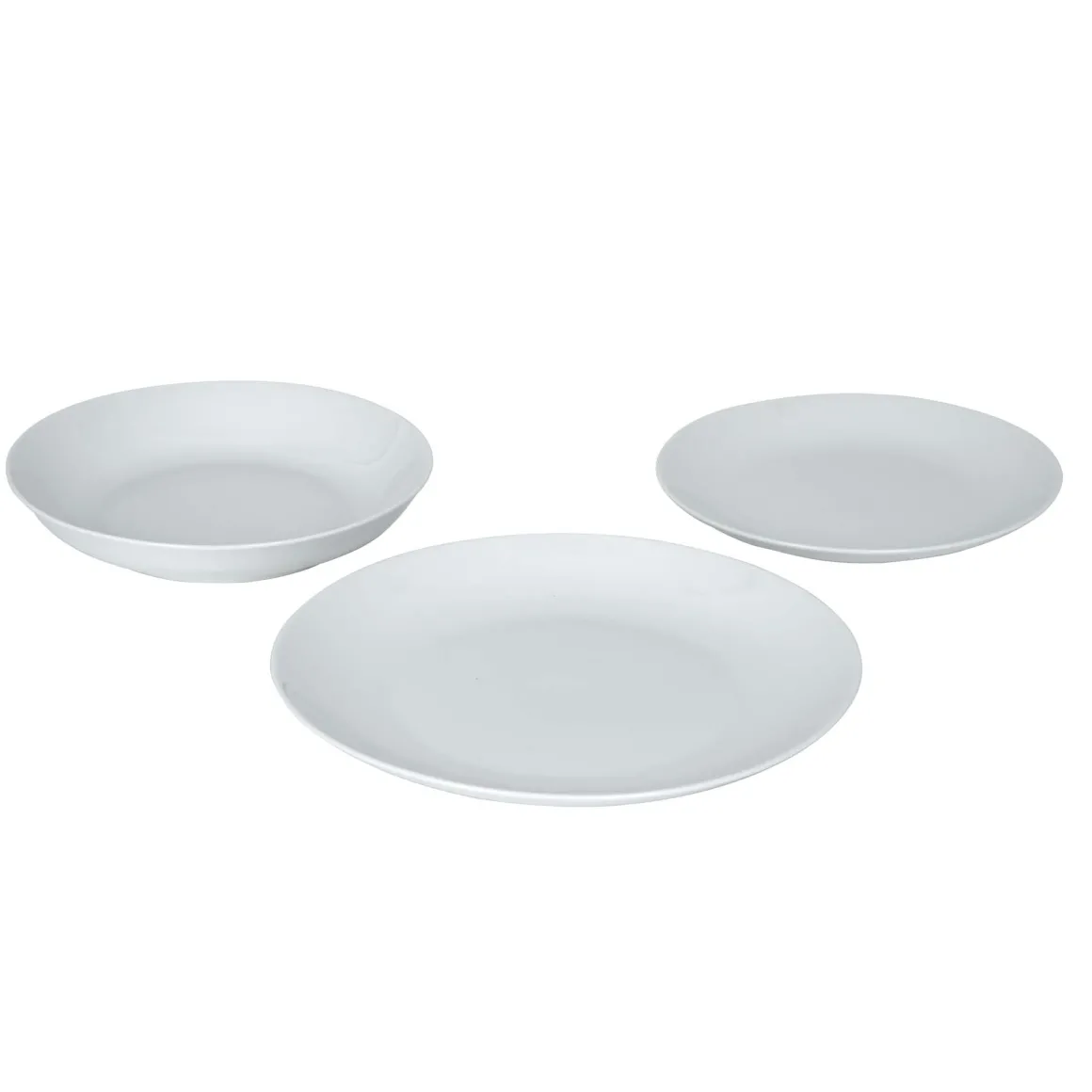 Vajilla blanca de cerámica