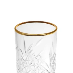 Vaso Alto Timeless Borde Dorado 450Cc