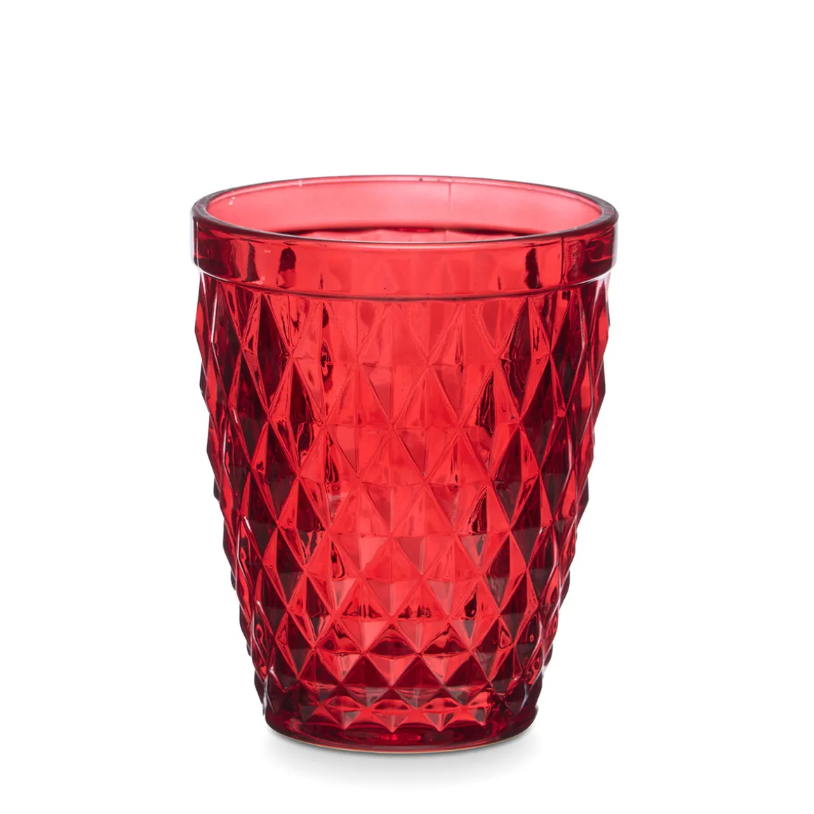 Vaso De Agua Diamante Rojo 25cl