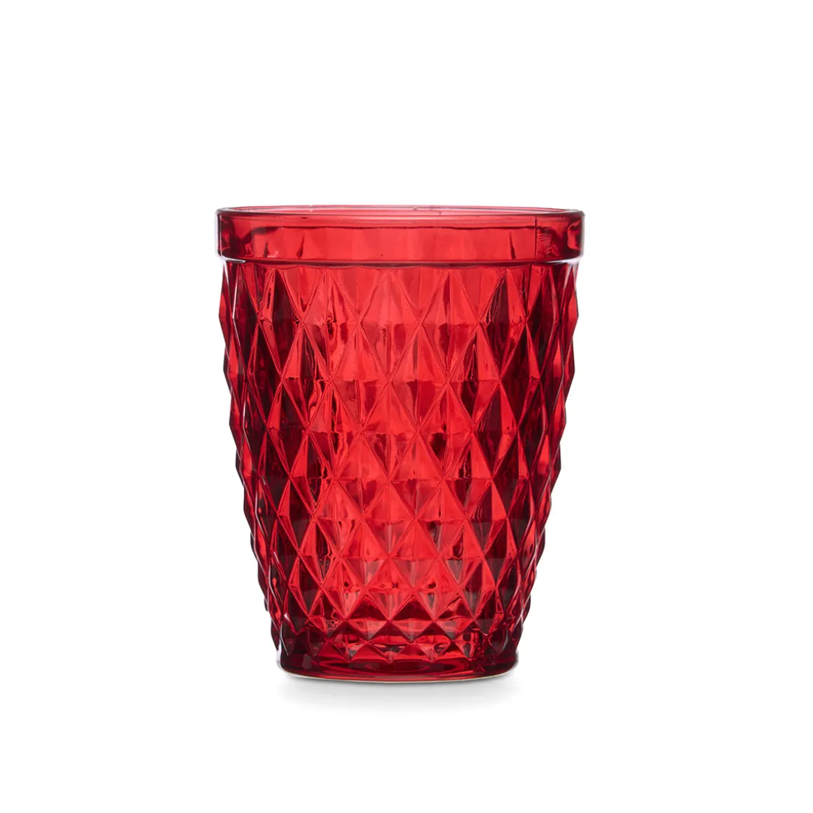 Vaso De Agua Diamante Rojo 25cl