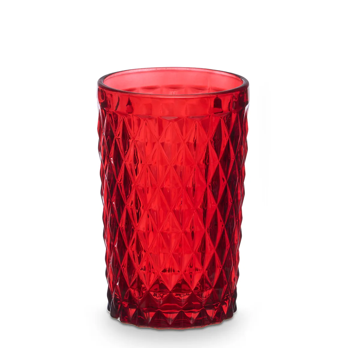 Vaso De Agua Diamante Rojo 37cl