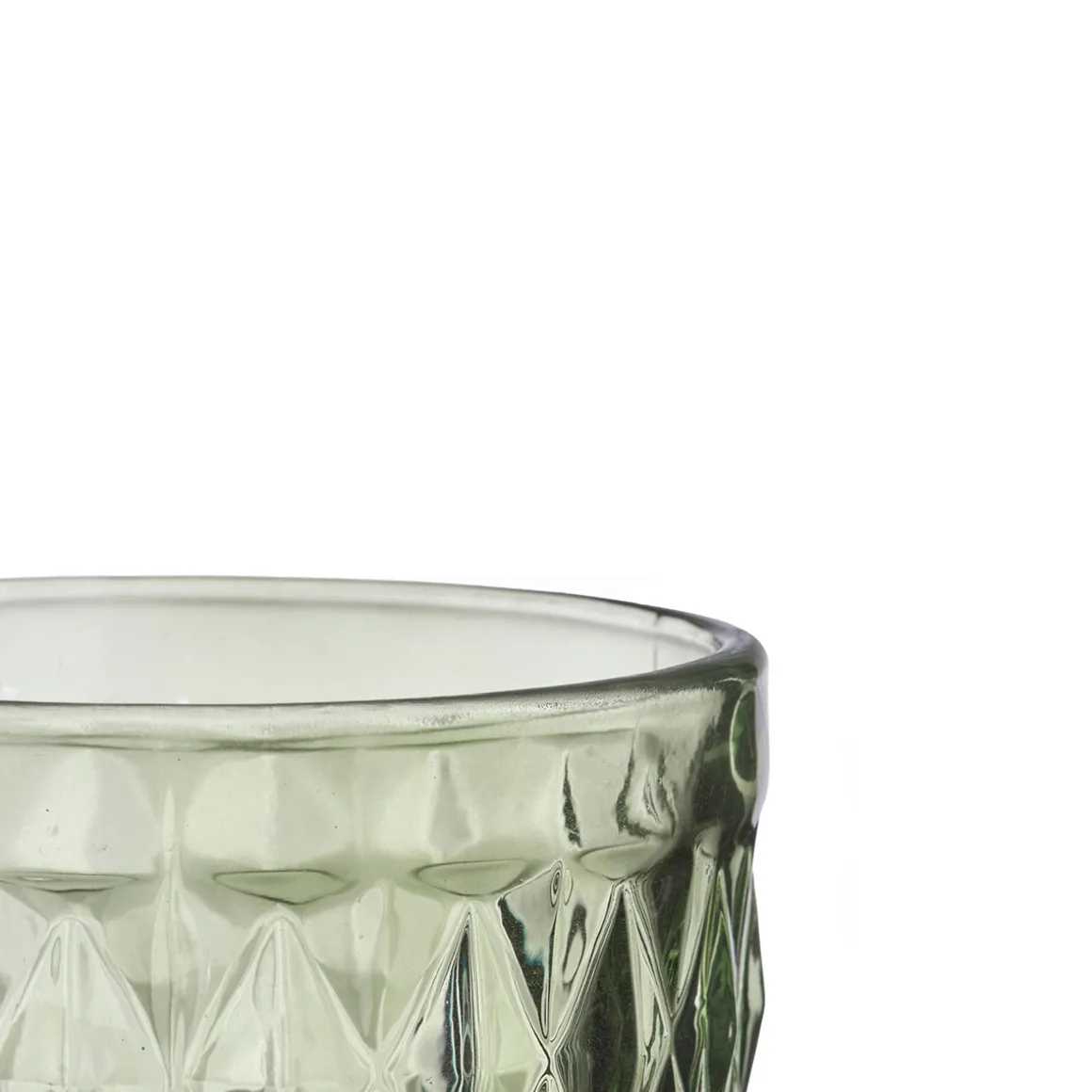 Vaso De Agua Diamante Verde 37cl