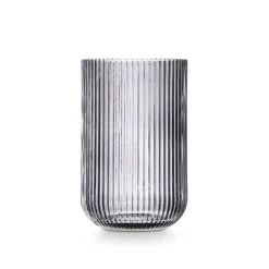 Vaso De Agua Rayas Gris De Vidrio 43cl