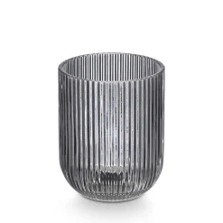 Vaso de Agua Rayas Gris De Vidrio 27cl