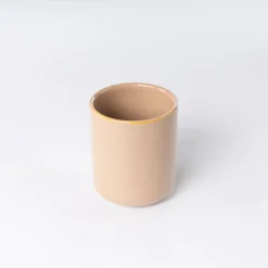 Vaso de cerámica beige