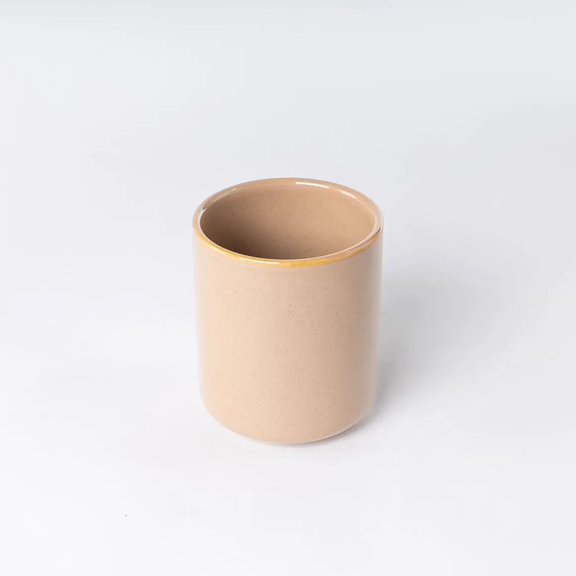 Vaso de cerámica beige