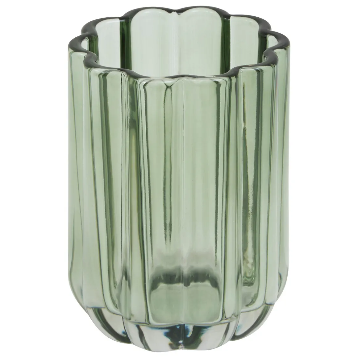 Vaso de lavabo FLOREA verde de vidrio