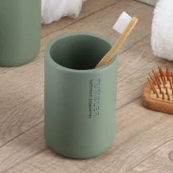 Vaso de lavabo verde caqui