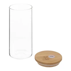 Vaso De Vidrio C/Tapa+Pajita 40 Cl