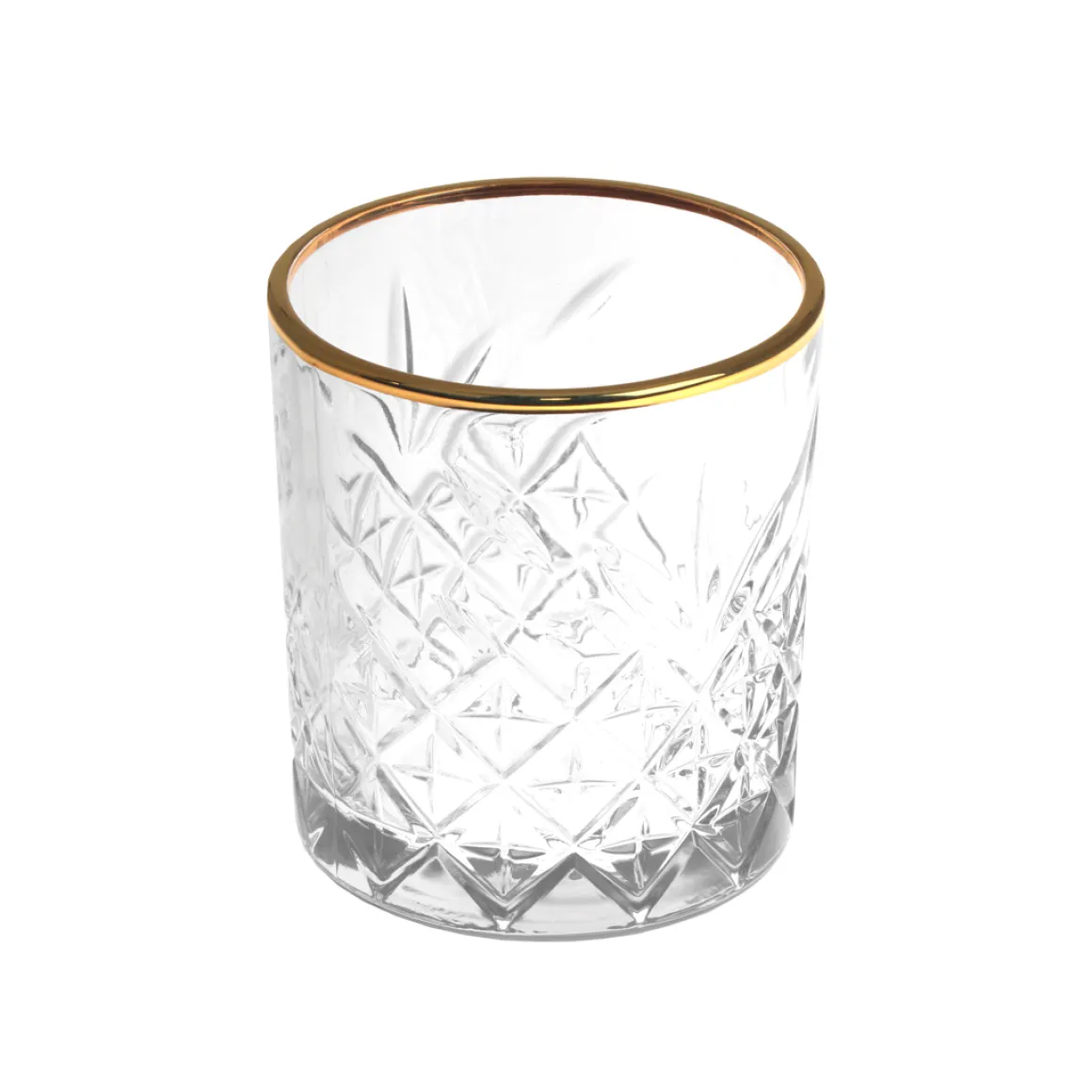 Vaso De Whisky Borde Dorado 345Cc