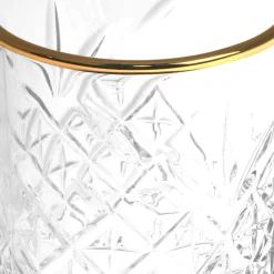 Vaso De Whisky Borde Dorado 345Cc