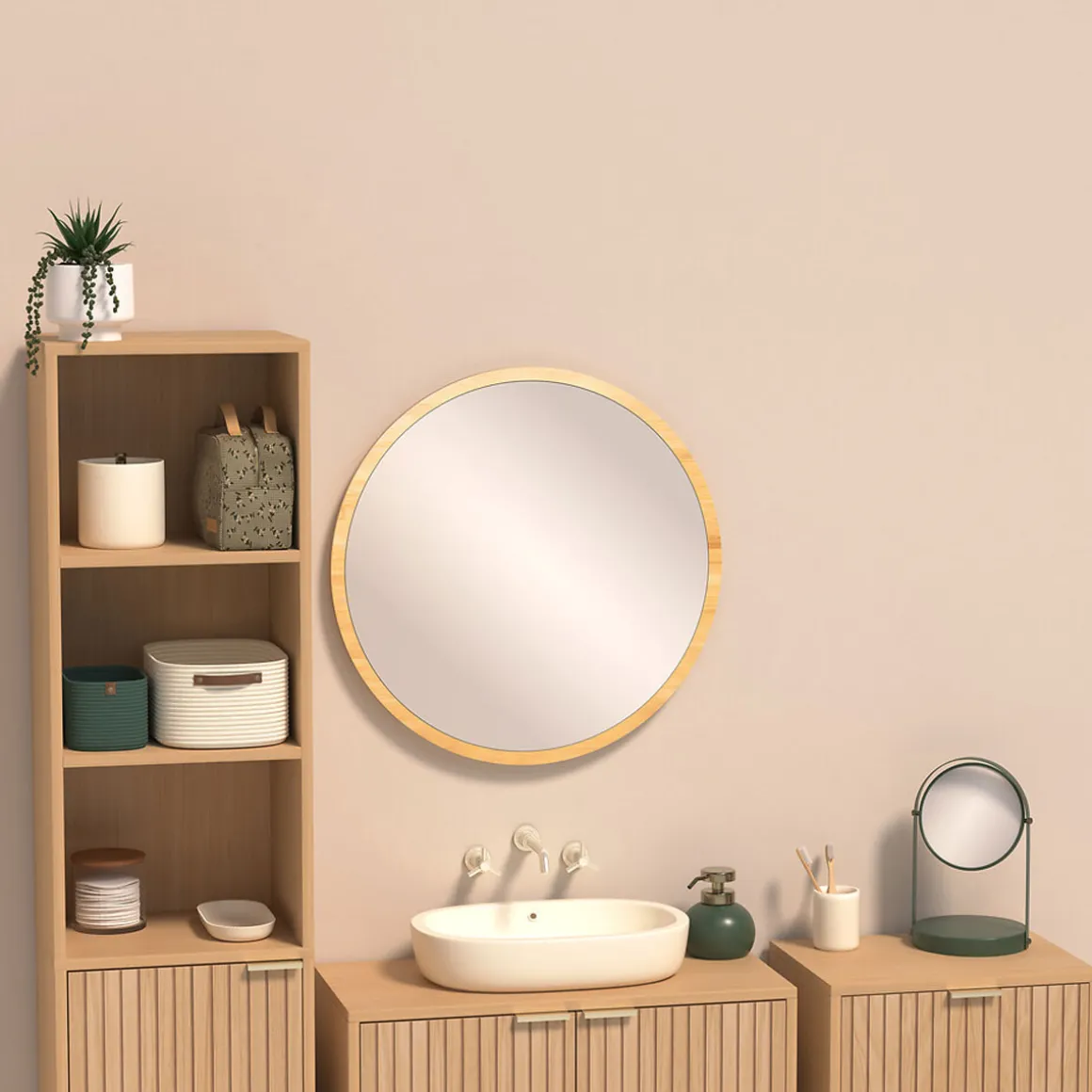 Vaso para cepillo de dientes DUO beige