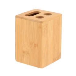 Vaso Porta Cepillo De Dientes De Bambú
