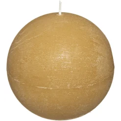 Vela Bola Rústica Amarilla 10Cm