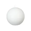 Vela Bola Rústica Blanca 10Cm
