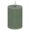 Vela Led Cilíndrica Molia Verde 12.5cm