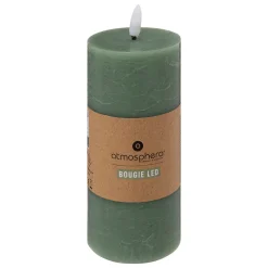 Vela Led Cilíndrica Molia Verde 17.5cm