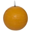 Vela Led Redonda Amarilla 8cm