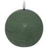 Vela Led Redonda Molia Verde 8cm