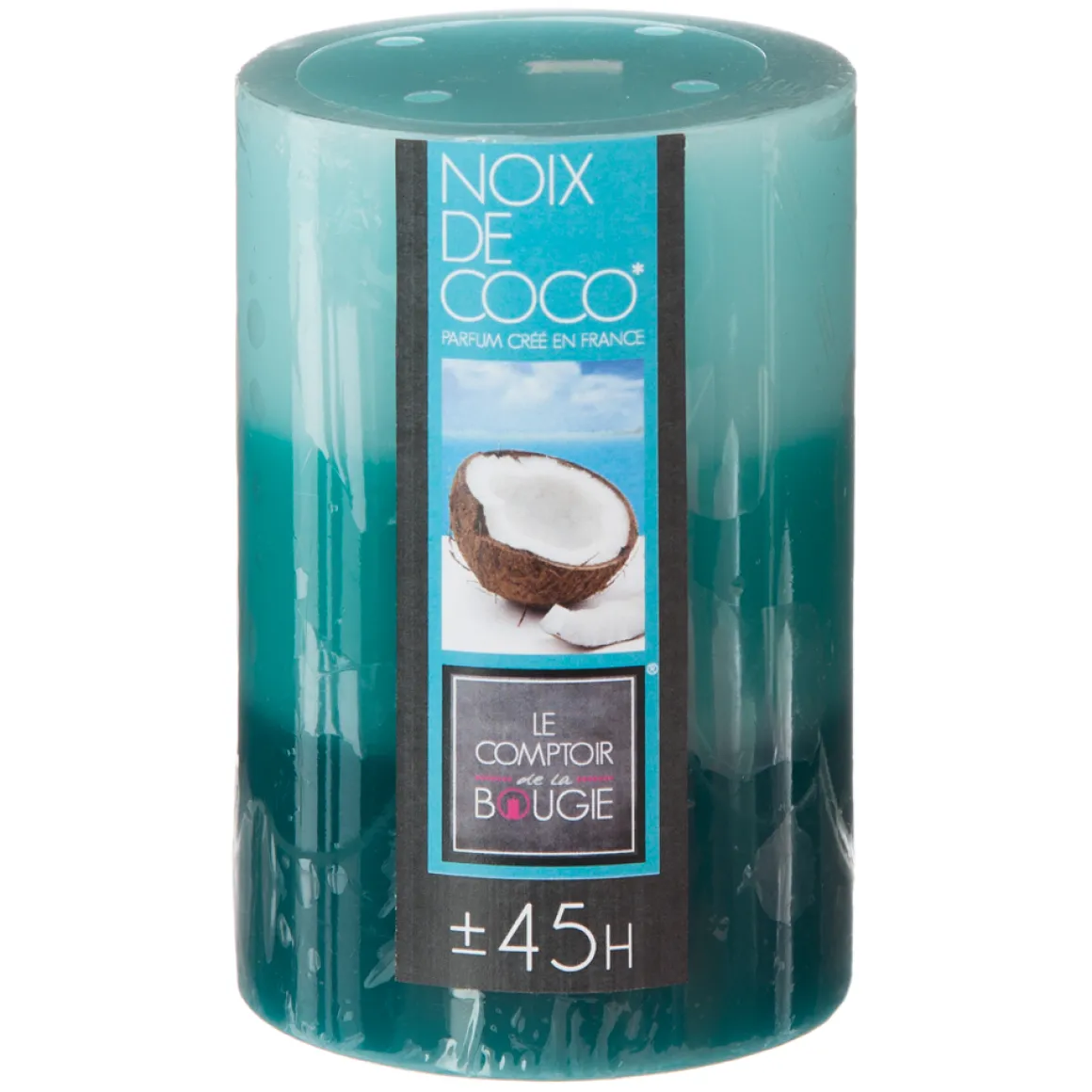 Vela Perfumada Tricolor Coco 7x10Cm