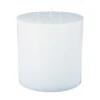 Vela Pilar Rústica Blanca 14x14Cm