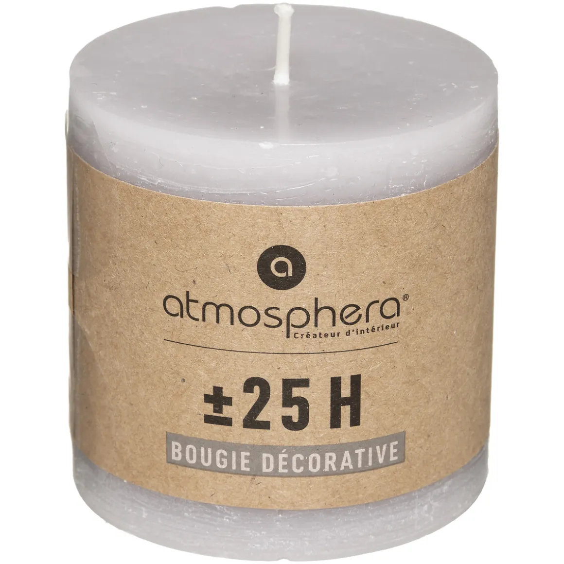 Vela Rústica Gris Pardo 6.7x7Cm