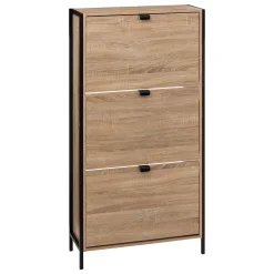 Zapatero ALIAJ marrón con 3 cajones