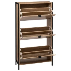 Zapatero ALIAJ marrón con 3 cajones