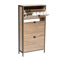 Zapatero ALIAJ marrón con 3 cajones