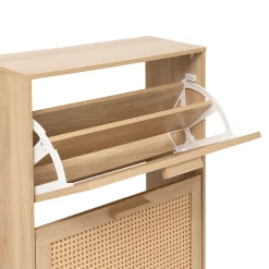 Zapatero con 3 cajones beige 113cm