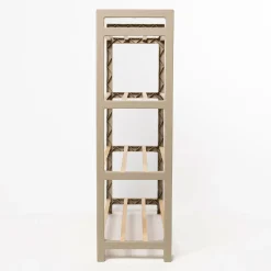 Zapatero con 4 niveles beige de madera