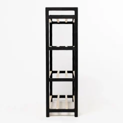 Zapatero con 4 niveles negro de madera