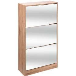 Zapatero De Madera C/3 Cajones Y Espejo