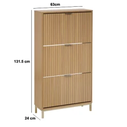 Zapatero de mdf beige TASSO