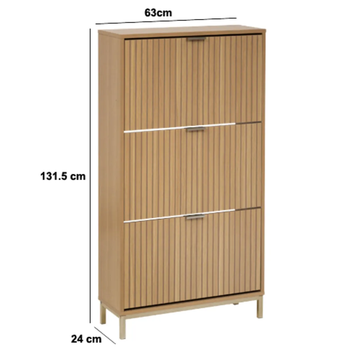 Zapatero de mdf beige TASSO