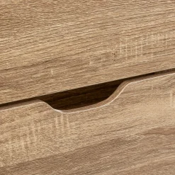 Zapatero Marrón 4 Cajones Puerta Espejo