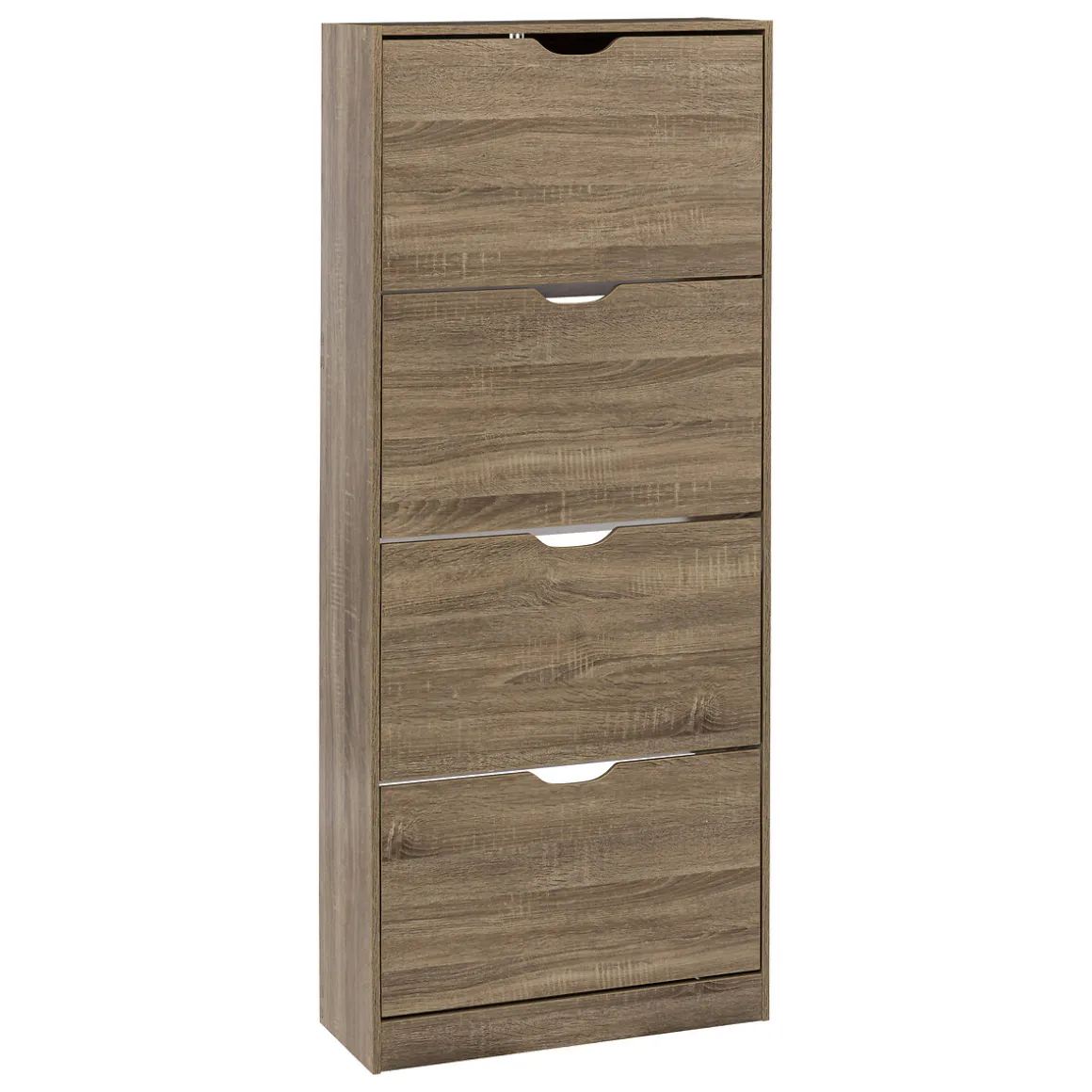 Zapatero Marrón Con 4 Cajones